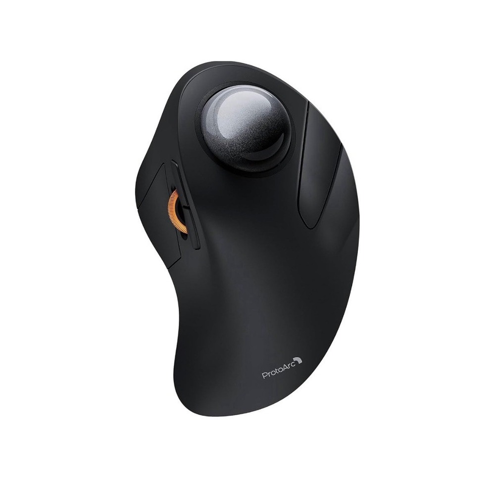 ProtoArc EM03 NL Ergonomic Rechargeable Wireless Trackball Mouse Gray Bluetooth
